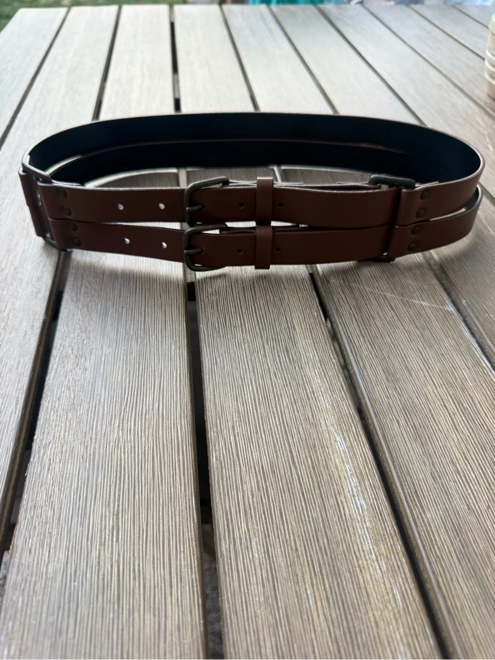 Old Navy Brown Double Strap Western Waist Belt XS/S